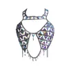 Frauen Halterneck Körperkette Ausschnitt glänzender Strasssteine Brust BH Schmucktimen für Bikini-Vertuschungen Party Clubwear