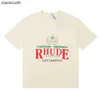 Ropa de diseñador Rhude High End para 24SS Letter de vela de moda