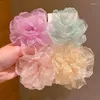 Accessoires de cheveux Mesh Flower Clip pour enfants doux et mignon Style de style princesse côté coiffure fille bébé canardbill