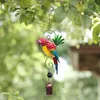 Dekorativa figurer gård hänge vindklocka hängande ornament hem dekor järn handgjorda papegoja trädgårdsdekoration