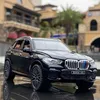 Diecast Model Cars 1 32 BMW X5 SUV Alloy Car Model Die Cast Metal Toy Car Model Set Sound and Light High Simulation Childrens Gift A31L2405