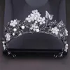 Fascia per la testa di fiore di fiore corona acqua diamante imitazione imitazione perla per farfalla per farfalla capelli per capelli da sposa Accessori da sposa Q240506