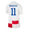 2024 Euro Cup Croatie Soccer Jerseys Modric National Team 24 25 Brekalo Perisic Football Shirt Brozovic Kramaric Rebic Fans Jouer Home Away Men Kids Kits Uniforme