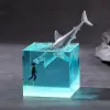 Miniatures lmhbjy océan résine baleine à bosse baleine 5cm Ornement de la nuit mini-lumière de nuit