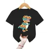 T-shirts Autisme Awareness T-shirts Childrens Coldages à manches courtes Color Animal Dinosaures Mosaïque Tops Boys Filles Fashion Casual Fashion T-shirtsl2405