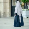 Long khimar 3 couches mousseline eid ramadan overhead hijab musulman modeste prière fitchardscarf islamic vêtements femmes burqa nikab foulard 240430