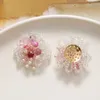 Ciondoli da 1 pcs dolce goccia di perla fiore di pesca grappolo fiorente fai-da-te in rilievo per gioielli che preparano orecchini tessuti