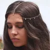 Haarclips eenvoudige strass accessoires metalen sieraden voor vrouwen bruiloft boho hoofdband hanger keten accessoire kopstuk banket