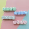 Blocks 100pcs 12 mm Lettre de bonbon perles de silicone