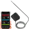 Grills Smart Wireless Bluetooth digitale roestvrijstalen roker grill BBQ vleesvoedsel thermometer met hoge temperatuursonde voor oven