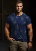 2024 New Men's T-shirt with dark blue printed letters, short sleeved cotton top, loose top, quick drying clothes Sizes s-4XL DDTXA51