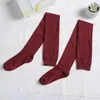 Chaussettes féminines 2024 Coton de genou 80 cm Coton haut sur les bas pour les femmes Girls Super Long Stocking Autumn Hiver