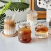 Tumblers Ins Glass Cup Heat Resistant Roller Beverage Transparent Tea Juice Milk Coffee Hushåll BAR 410/650/530ML H240506