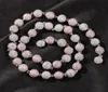 Collier d'or Hip Hop Hop Iced Out Round Bead Chain Fashion Silver Pink Chains Colliers 9854106