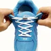 Pièces de chaussures 1 paire SHOELACE RAPIDE ÉLASTIQUE ÉTÉSAUX METAL LOCK ROND LACES POUR LES ENFANTS ET ADULT