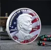 Trump Coin conmemorativa Bitcoin Moneda virtual Virtual Pure Silver Medalla conmemorativa Moneda pintoresca