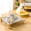 Lits de chats meubles pour animaux de compagnie en bois pour animal de compagnie lavable lit marchande détachable chat hamac respirant d'été à l'épreuve d'humidité nid de chat amovible