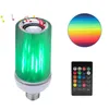 Bulbos LED Música BB Luz E27 Dimming Bluetooth Altavoz RGB Lámpara de efecto de llama con 24 teclas Control remoto Luces de entrega de caída DHKHB
