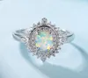 Venta 925 STERLING SILVER WHITE FIRE OPAL Ring de boda para mujeres039s regalo4144677