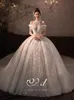 2024 Sexy A Línea Vestidos de novia vestidos de novia Cristales florales Boho Boho Country Vestidos De Novia Custom Hade Long Bridal Gowns de gran tamaño Trasa de barrido Aplicada Tren de barrido