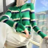 Frauen Strick Frühling/Sommer 2024 Ladies 'Wear Cardigan Pulloper Striped Korean Fashion Top Sweater YK2Clothes
