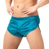 Mens Sexiga pyjamas boxer shorts slät siden underkläder män sover bottnar hemkläder lounge manliga trosor boxare y240419