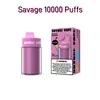 Savage Vape Vaper Puff 15k 10k 10000 Puffes 25 ml VATES DIRECLABLES 2% 3% 5% Puffes d'air réglables Chariot préfabillé 10 saveurs de goûter Mesh Coil 650mAh Battery Pen