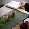 Tee Servietten Krawatten alte Stoffmatten Chinesisch Zen kleiner Größe Handtuch Haushaltsschale Tischdecke verdickte trocken