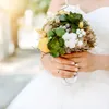 Decoratieve bloemen Wedding Bouquet Holder Schuimblok Ondersteuning Bloem houden Plastic bruid bruidsmeisje