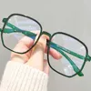 Zonnebrillen transparant wilde big frame vierkante mannen anti-blauw lichte mode-accessoires pc unisex bril plat