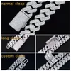 Hip Hop Moisanite Iced Out Diamond 10mm 925 Silver Cuban Link Chain pour hommes