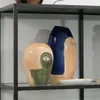 Wazony blokowanie kolorów ręcznie malowane mądrość oko ceramiczne wazon ozdoby domowe sztuka abstrakcyjna pulpit zabawę śledzenie złota talerz owocowy