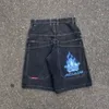 Denim High Street JNCO BRROIDED Jeans HipHop Hip-Hop Denim Shorts pour hommes et femmes