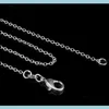 Chains 925 Sterling Sier Plated Link Rolo Chain Necklace With Lobster Clasps 16 18 20 22 24Inch Women O Jewelry Drop Deliver Dhgarden Dhstc