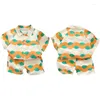 Одежда наборы летняя повседневная одежда мода Baby Boy's Set Set Top Shorts 2pcs Малыш Песчаной пляж наряды мягкий стиль