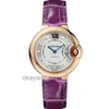 Crater Automatic Unisexe Watches New Blue Balloon Series WE902063 Womens Mechanical Watch 33 mm avec boîte d'origine