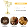Innehavare Holder Menorah Decor Table Stand Candelabra Jewish Candlestick Gold Silver Metal Chanukah Israel Decorations Hanukkah Vintage