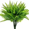 Fiori decorativi piante artificiali 4pc foglie persiane da 15,7 pollici di vegetazione cespugli di vegetazione fiore giardino ufficio arredamento del matrimonio
