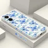 Cases voor mobiele telefoons Blue Floral Silicone Phone Case voor REALME 10 9 10T 9 PRO 10 PRO 8 PRO7 PRO 8 8I 9I 7I 6 7 10 PRO PLUS C35 C30 C31 C31 C25 C20