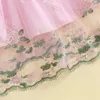 Девушка платья весенняя осень девочка вышивая цветочное платье для девочек с длинным рукавом хлопковое платье для детей сладкое платье для малыша детская одежда2405
