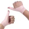 Guantes 2pcs/par de la muñeca de gel de silicona aparatos de soporte de muñeca sin dedos estabilizador del pulgar para alivio de la artritis del dolor tendonitis