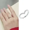 Pierścienie klastra na 2024 mody mossanite eleganckie kobiety 925 Sterling Siver Regulowany pierścień Moissanite dla kobiet Obiecaj pannę młodą