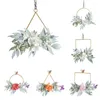 Fleurs décoratives Simulation ronde Hortensia Hanging Garland Triangle Decoration Home Wedding Party Party