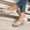 Sandálias cunhas Casual Mulher vintage Hollow Out Slip on Sewing Ladies Sandal Shoes Sapatos zapatos Muje Summer 2024