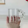 Tumblers Glass Cup Coffee Mug Big Handle Transparent Water Creative Mugs and Cups Drinkware Table Prows H240506