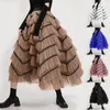 Skirts For Women Mid Length Skirt Dance Party A Line Summer Plus Size High Waisted Lace Tulle Tiered