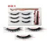 Epacket New 5in1 Magnetiska falska ögonfransar Set 3D Mink False Eyelashes Magnetiska ögonfransmagnetiska vätskekoyeliner och Twezer3310175