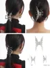 Andere de nieuwe vloeistofstaat metalen vlinderhaar CLS elegante retro dames haaienclip mode CL Crab Hairspin Headwar -accessoires