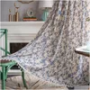 Gordijn Kerstvenster Rood Green Plaid Cotton and Linen American Retro Country Style Valance For Kitchen 240115 Drop Delivery Home G Dhkhr