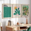 Pers skandynawski prosty sztuka ścienna Streszczenie Matisse Tropical Greens Flower Market HD Painting Plakat Domowa sypialnia Dekorat salonu J240505